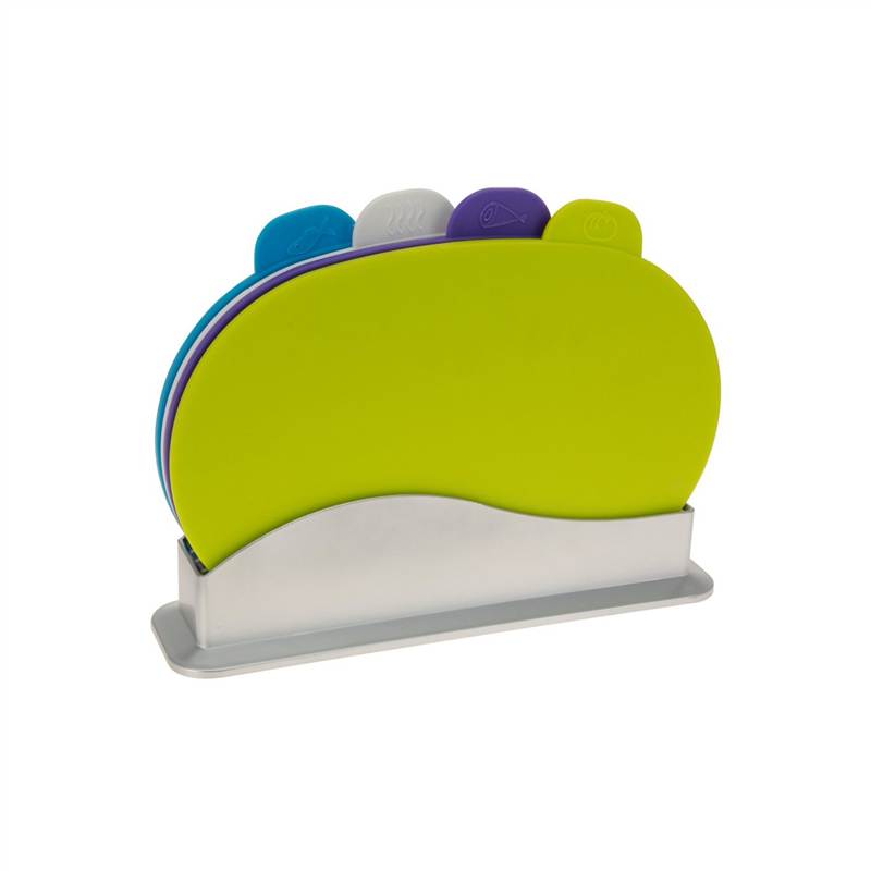 Multi Coloured Coded Chopping Board Set Of 4 Boards Kitchen Herbs