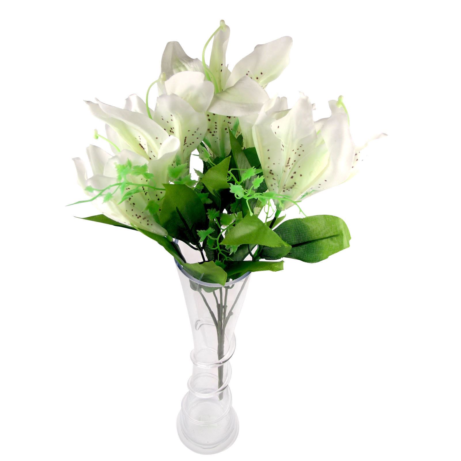 2x Stargazer Lily Bouquets Artificial Xmas Flowers Bouquets