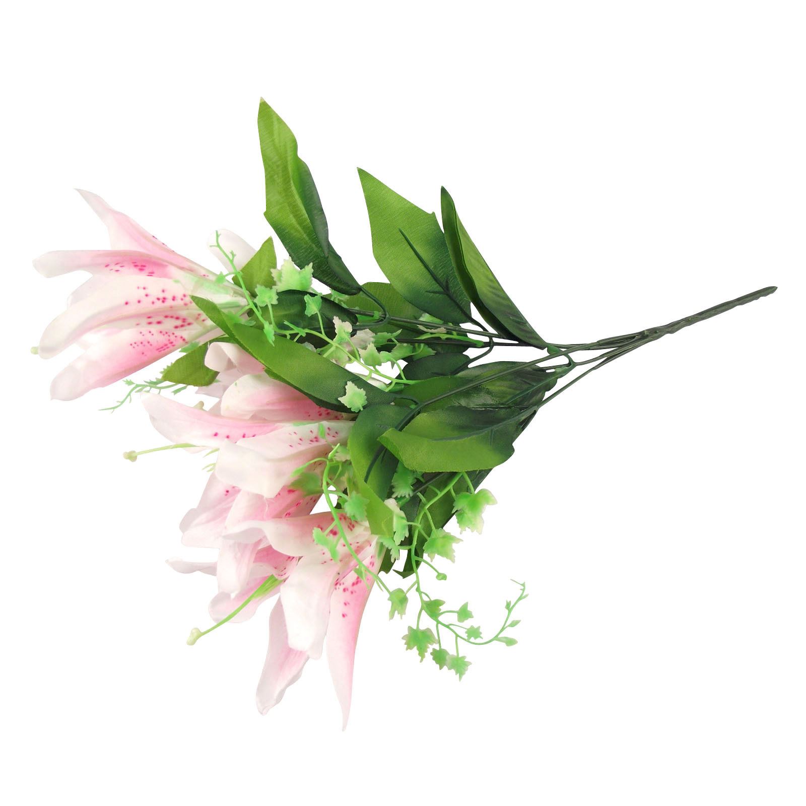 2x Stargazer Lily Bouquets Artificial Xmas Flowers Bouquets