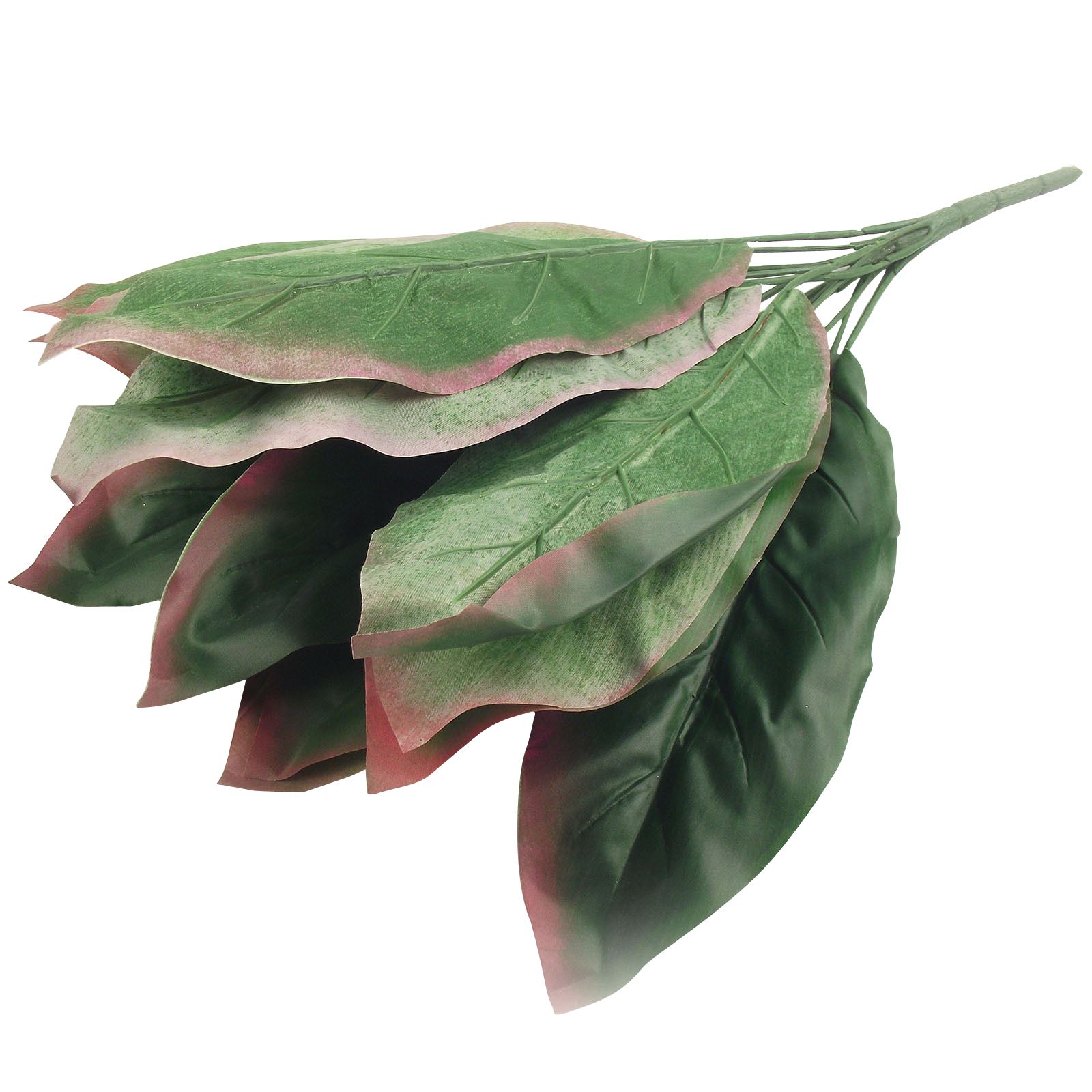Bunch of 14 Large Artificial Leaves Foliage Flowers Tropical Fake Silk