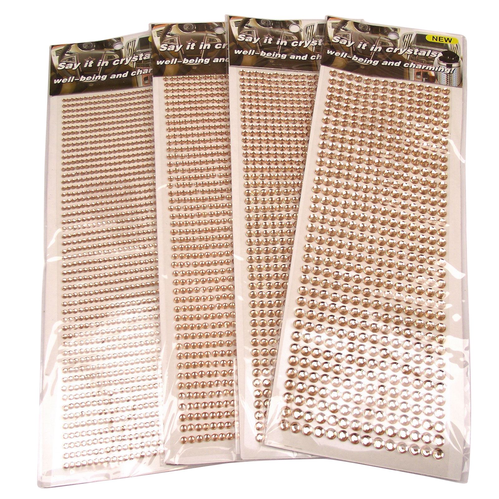 XL Sheets 2mm 6mm Self Adhesive Rhinestones Crystals Gems Sticky Back