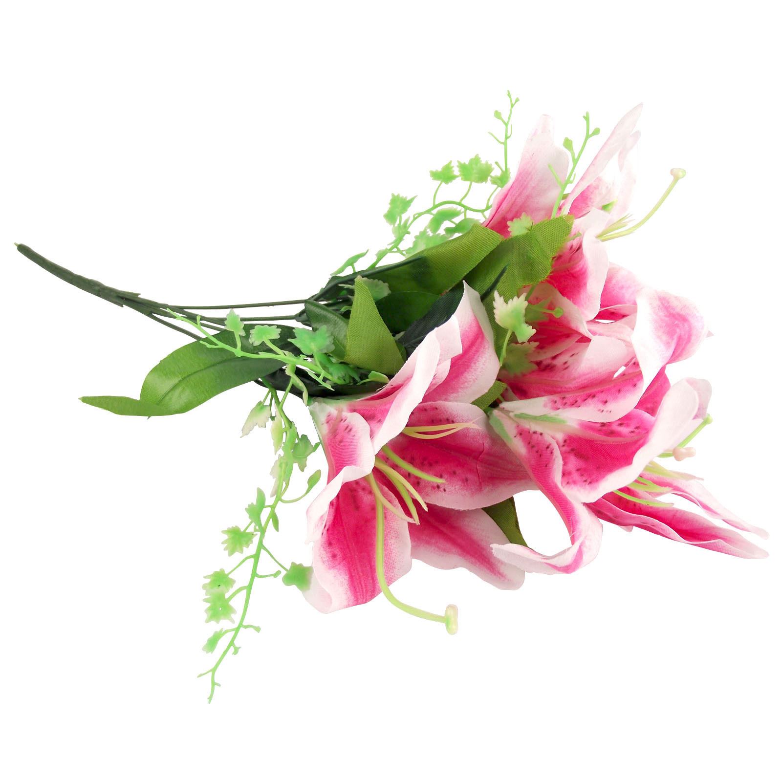 2x Stargazer Lily Bouquets Artificial Xmas Flowers Bouquets