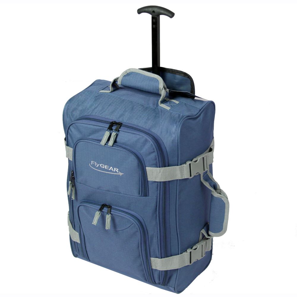 Lightweight Cabin Wheeled Travel Hand Luggage Trolley Holdall Bag Case