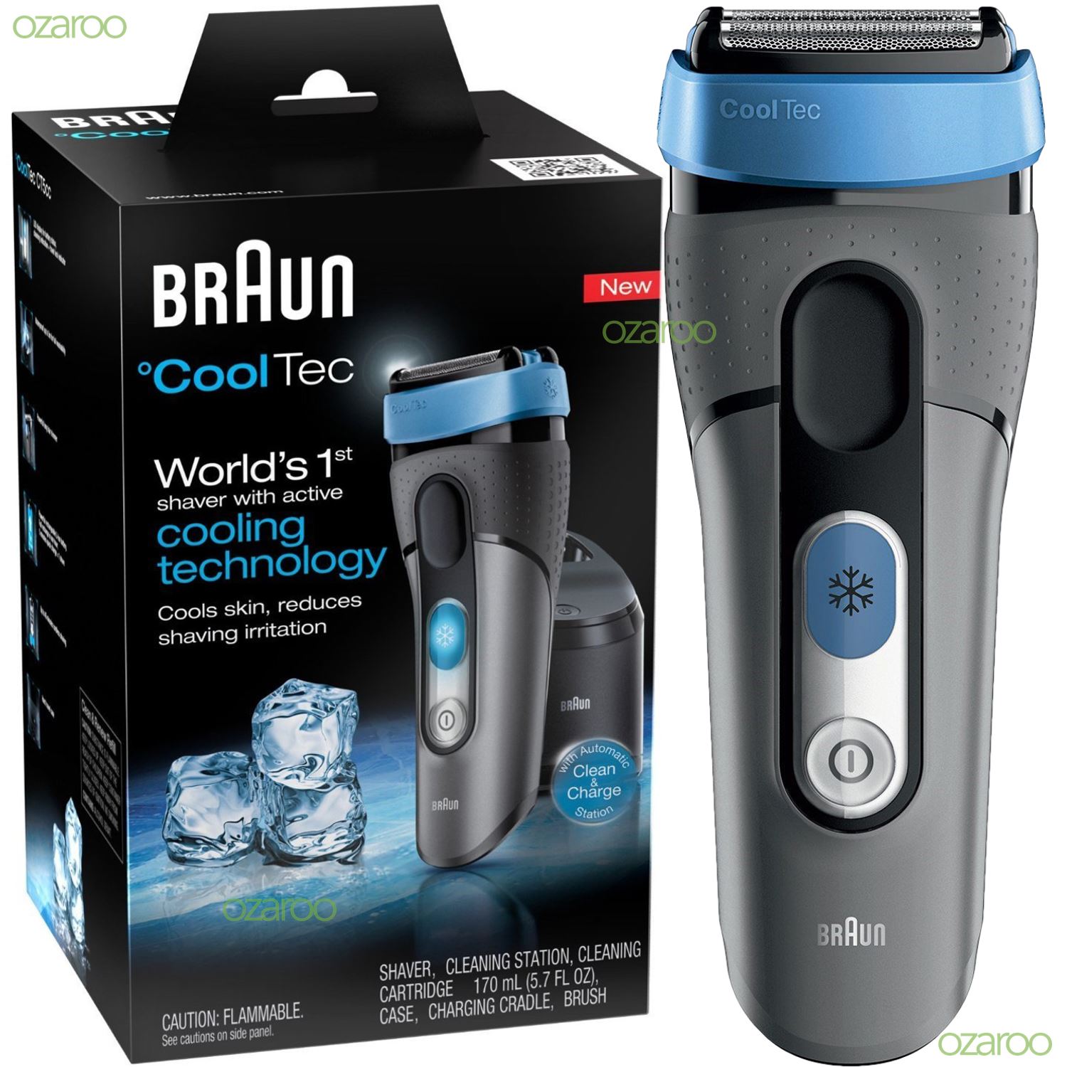 Braun CoolTec CT5cc Electric Wet and Dry Foil Shaver with Clean