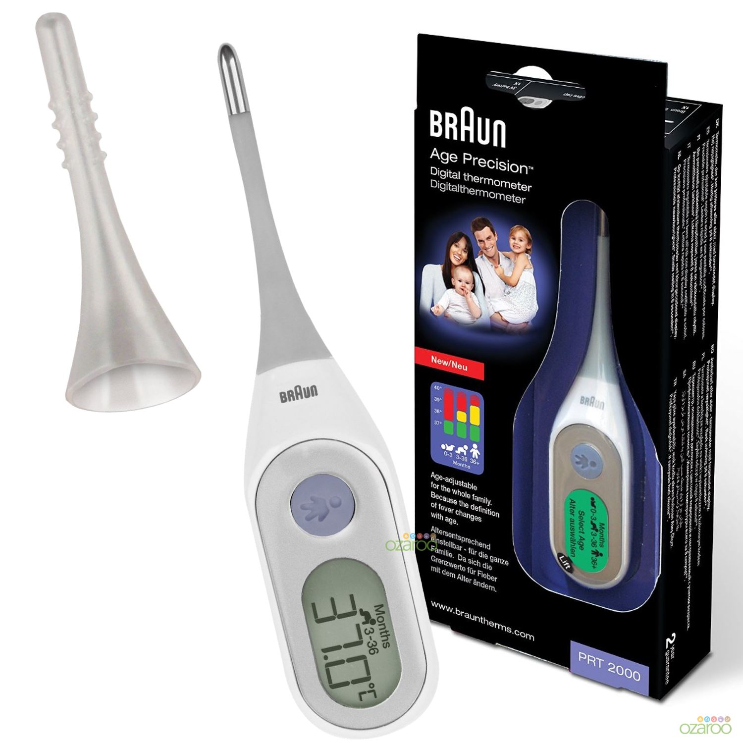 NEW Braun PRT2000EU Age Precision Children Adult Baby Stick Digital