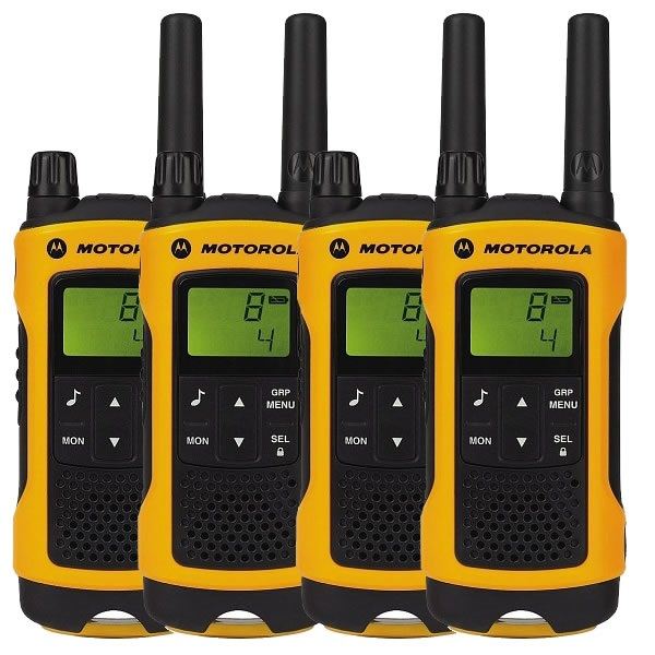 4 x Motorola 10km TLKR T80 Extreme Quad Long Range Walkie Talkie PMR