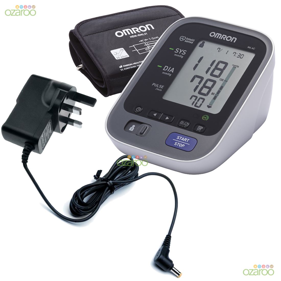 Omron M6 AC ME Automatic Upper Arm Blood Pressure Monitor with UK