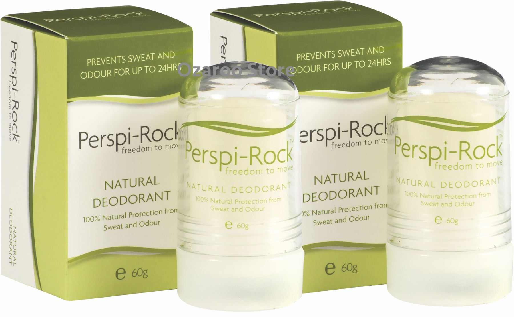 Perspi Rock 100 Natural Crystal Salt Mineral 24 Hour Deodorant Stick