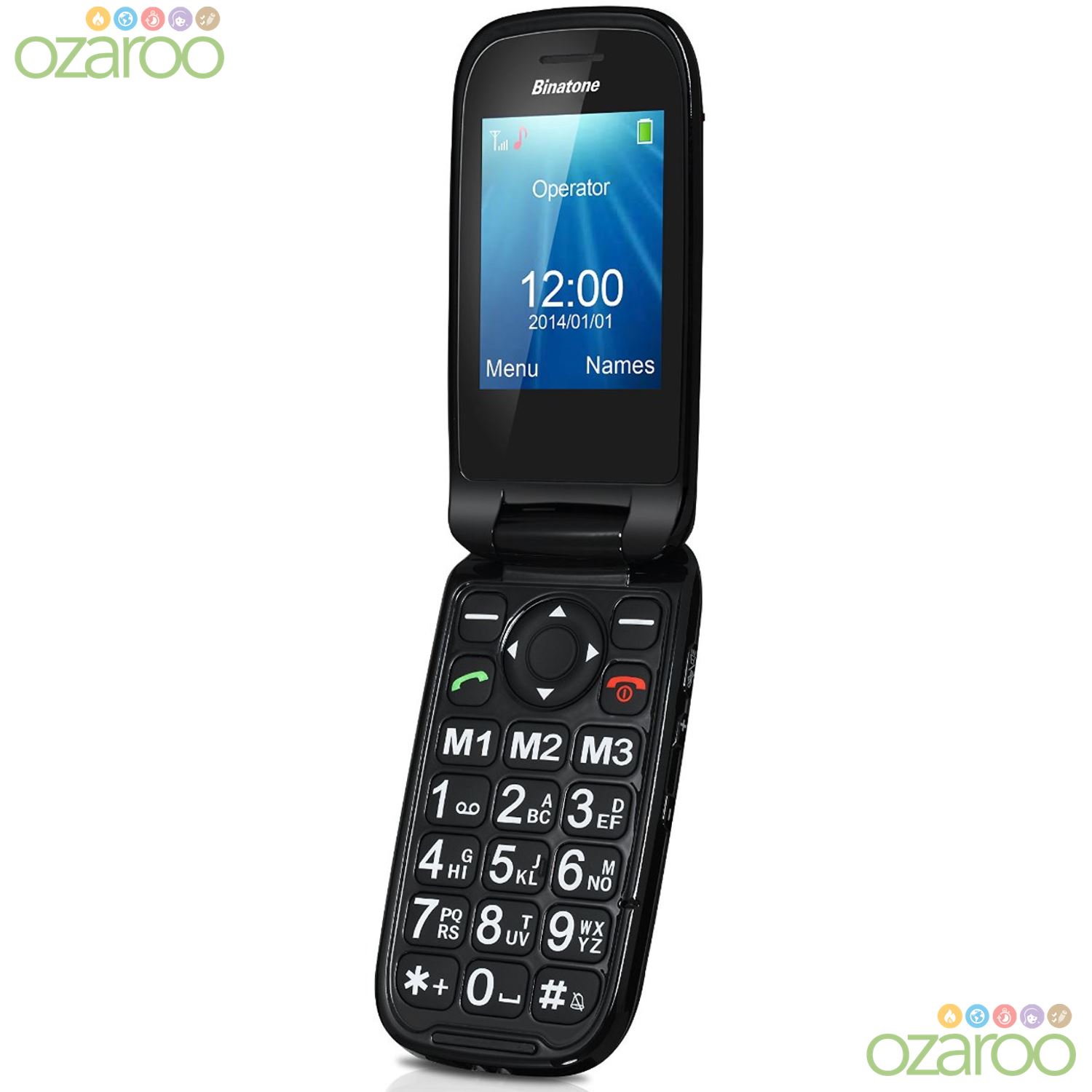 Binatone Sim Free Unlocked Big Button Senior Clamshell Flip Mobile Phone SOS eBay