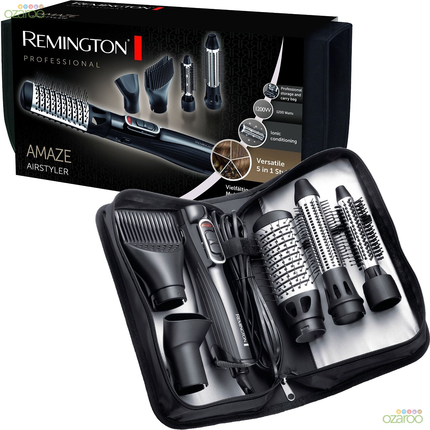 Remington Amaze Smooth and Volume Womens Hair Ionic Airstyler Bundle ...