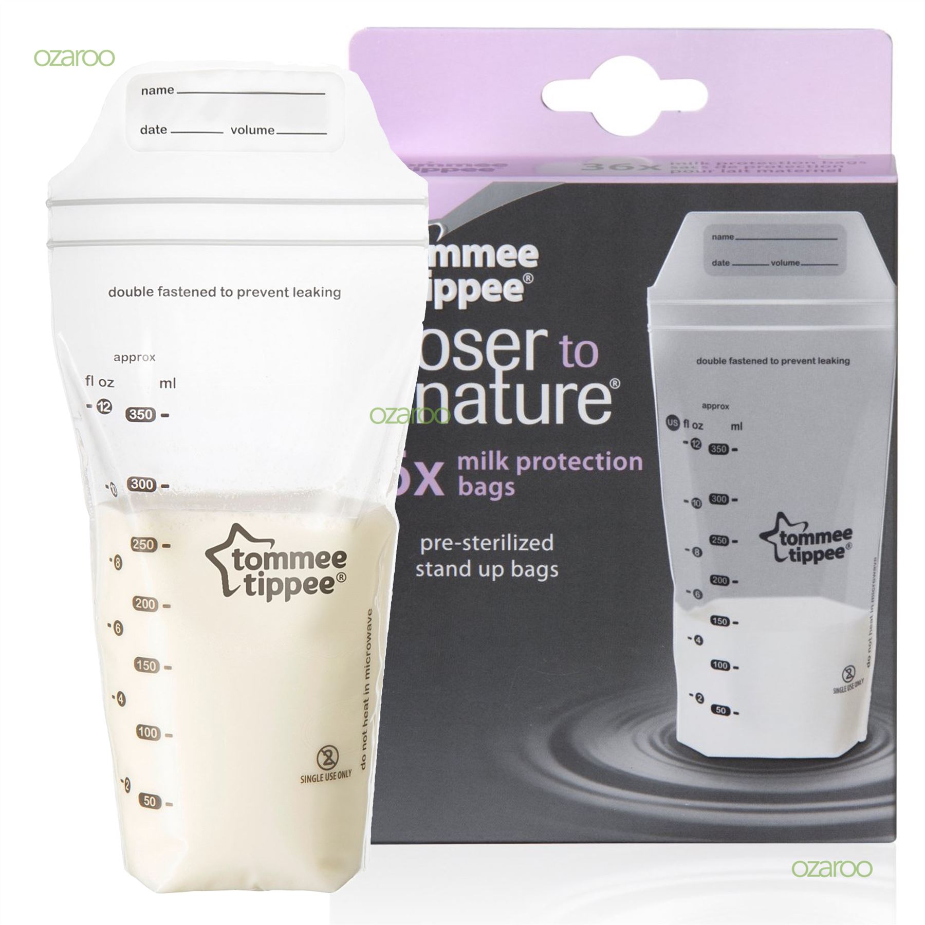 New Tommee Tippee Closer to Nature Breast Milk Sterilized Storage Bags