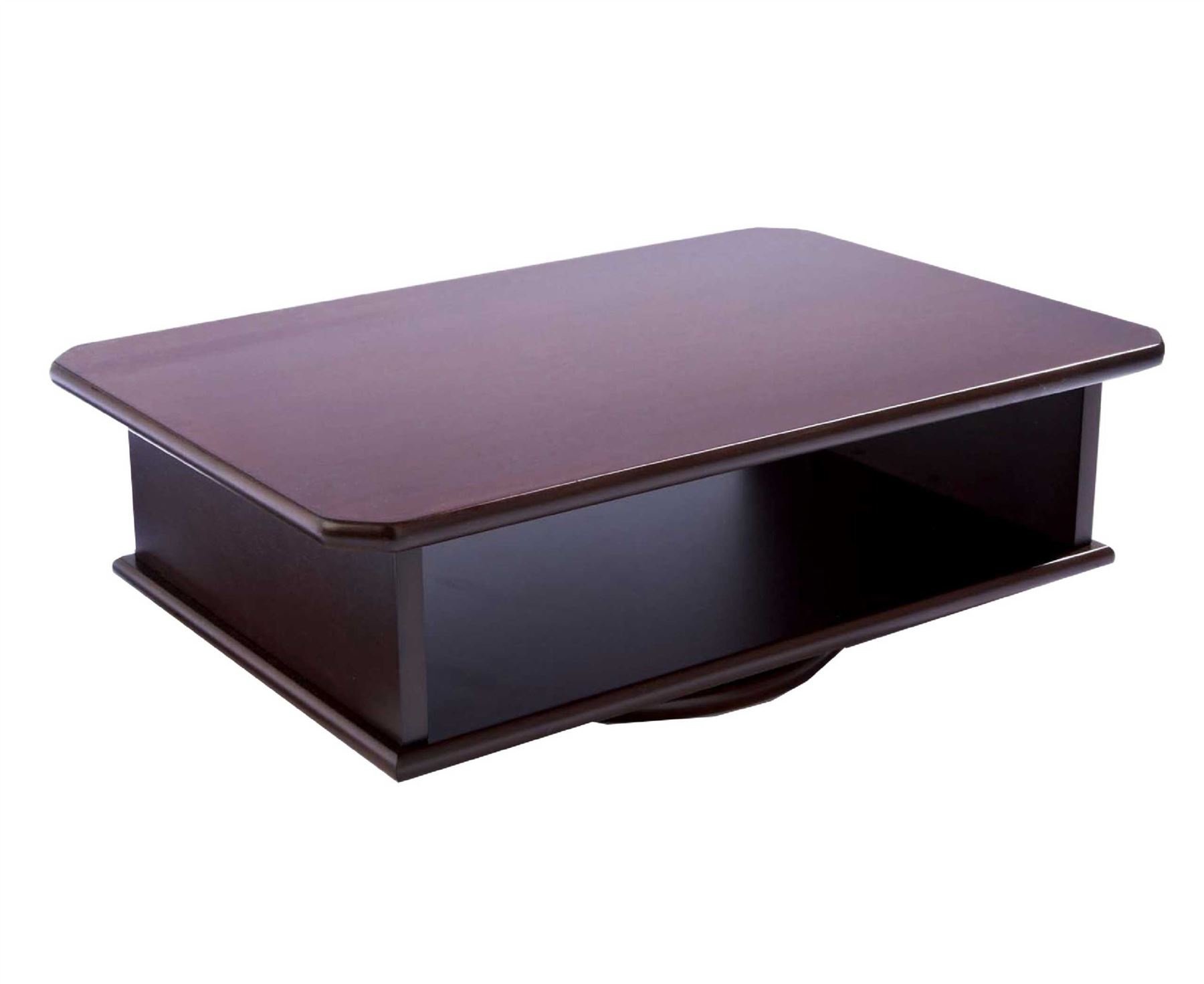 Tv Swivel Stand Standard Cherry Media Storage Shelving Tower