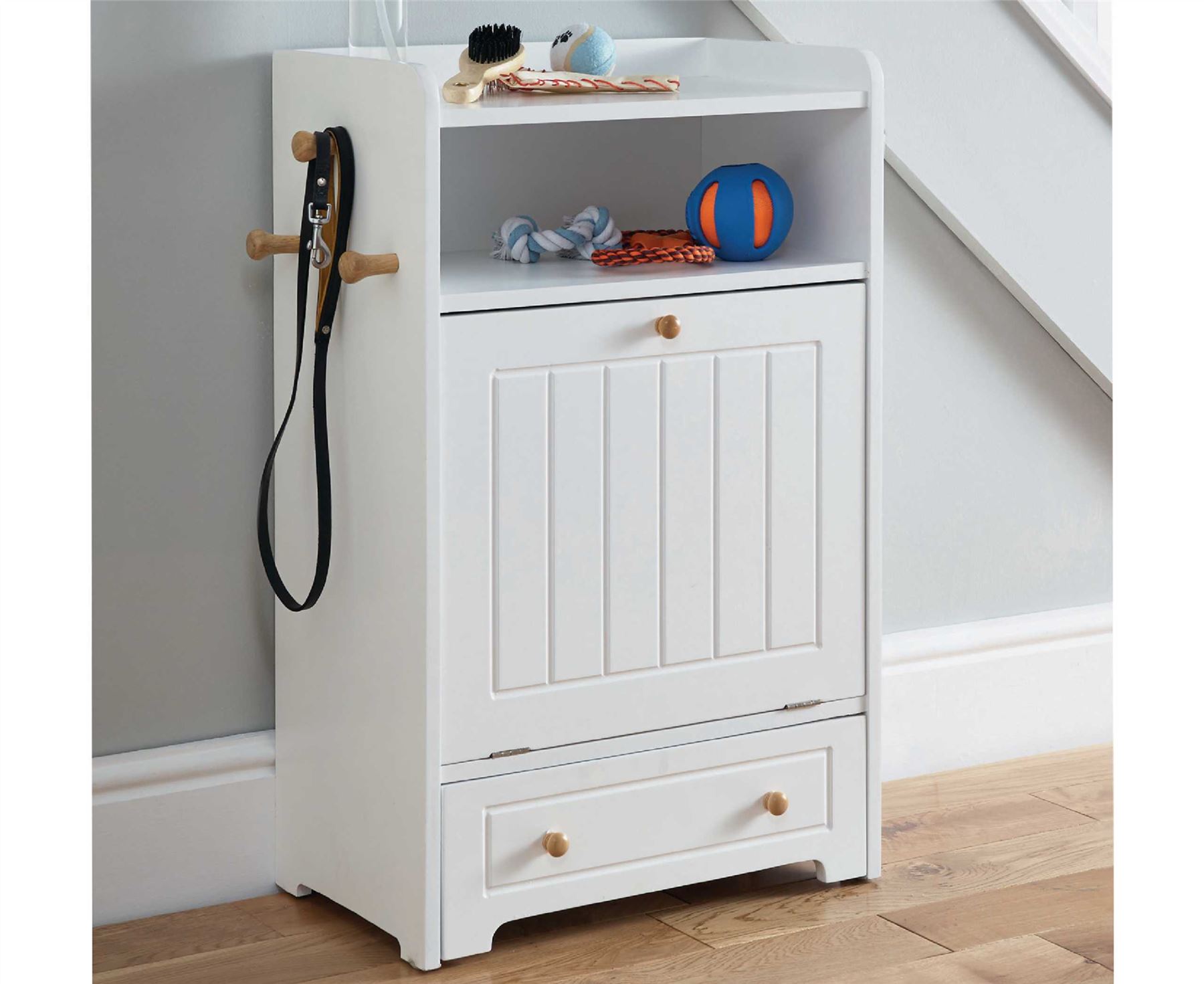 Pet Station Dog Cat Feeding Storage Rack Collars Leads Toys Drawers