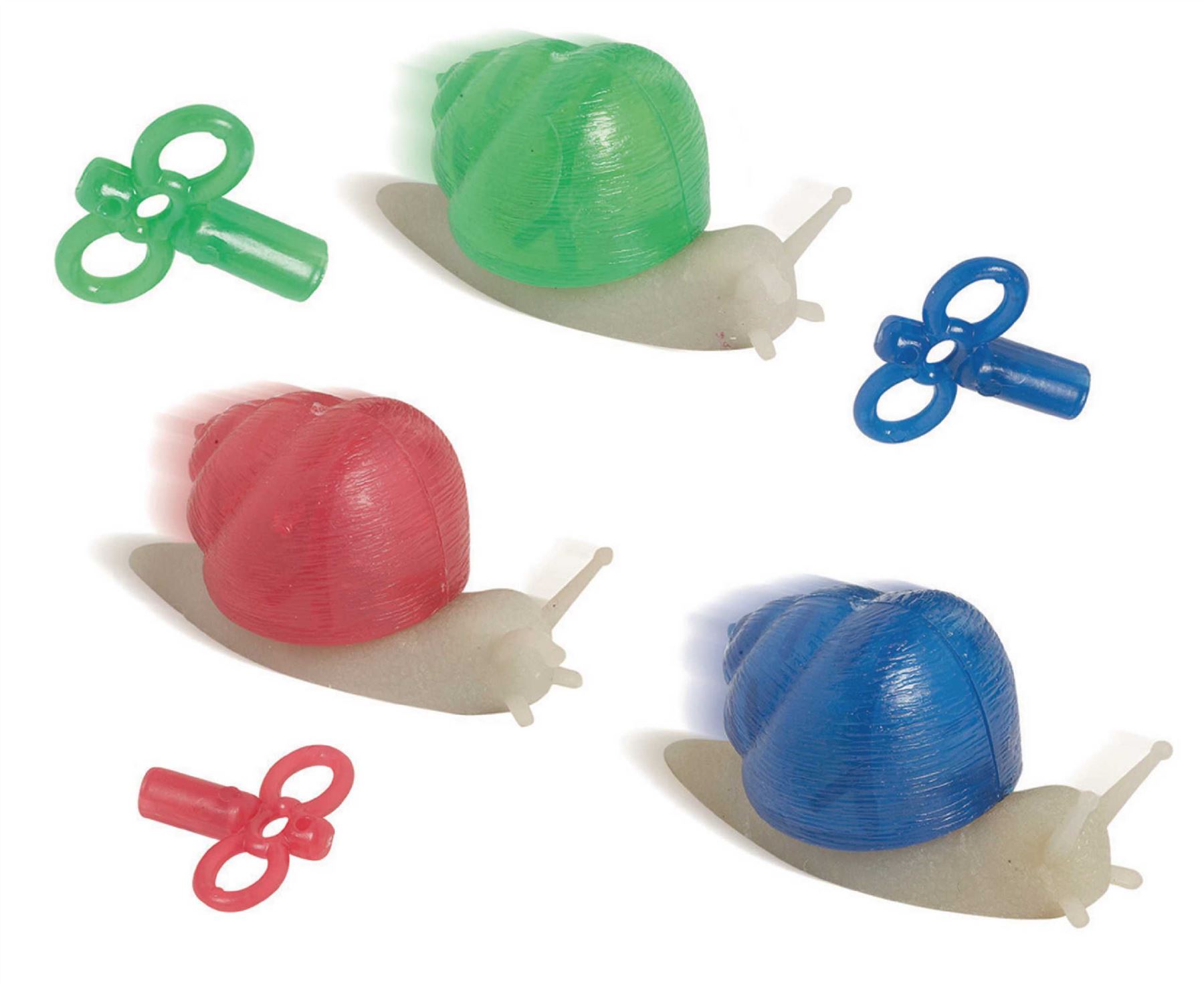 Racing Snails Sticky Silicone Bodies Kids Children Toys Wind Up Pack Of