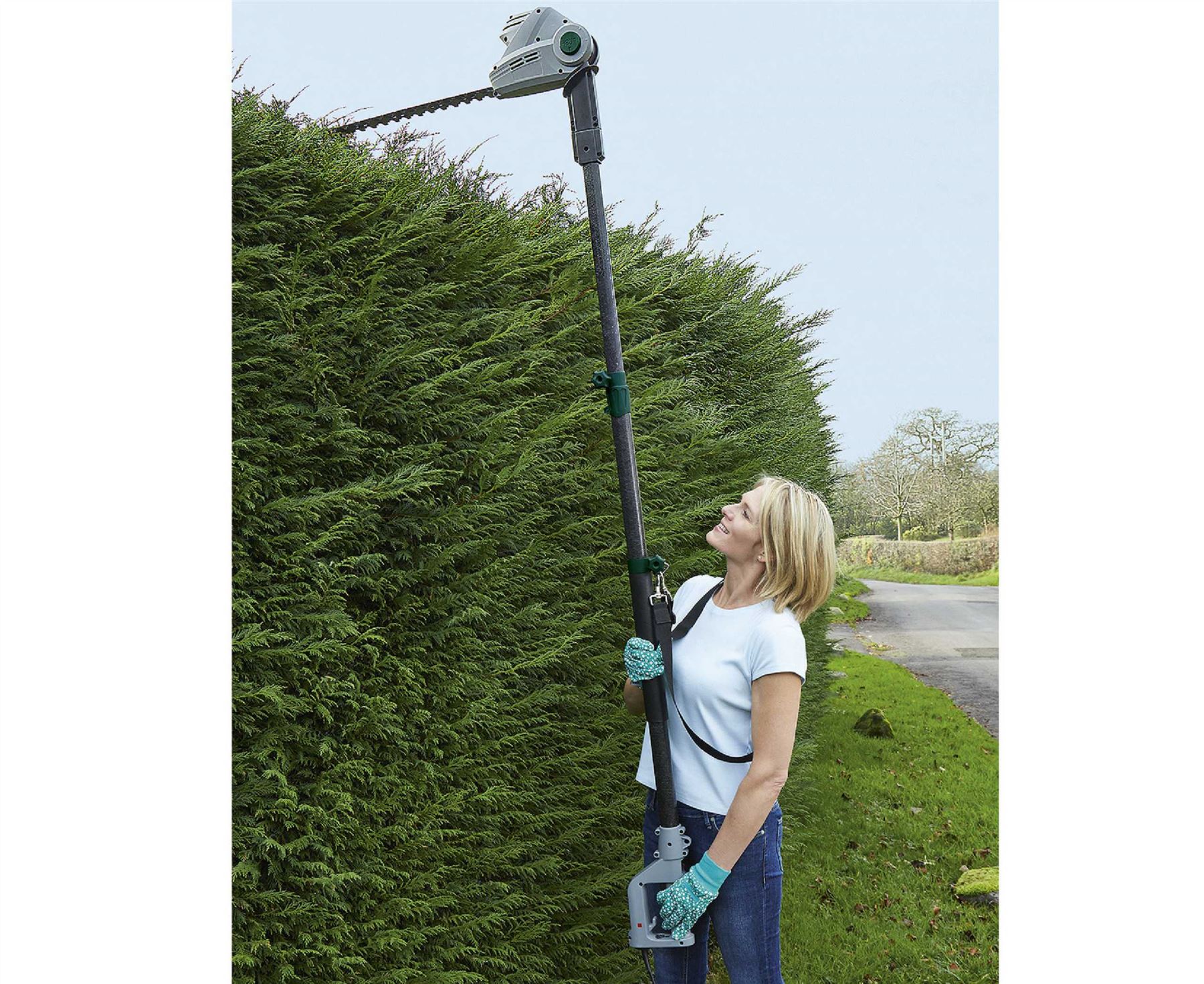 Bergman Telescopic Hedge Trimmer Lopper Garden Multitool Strimmer Brush