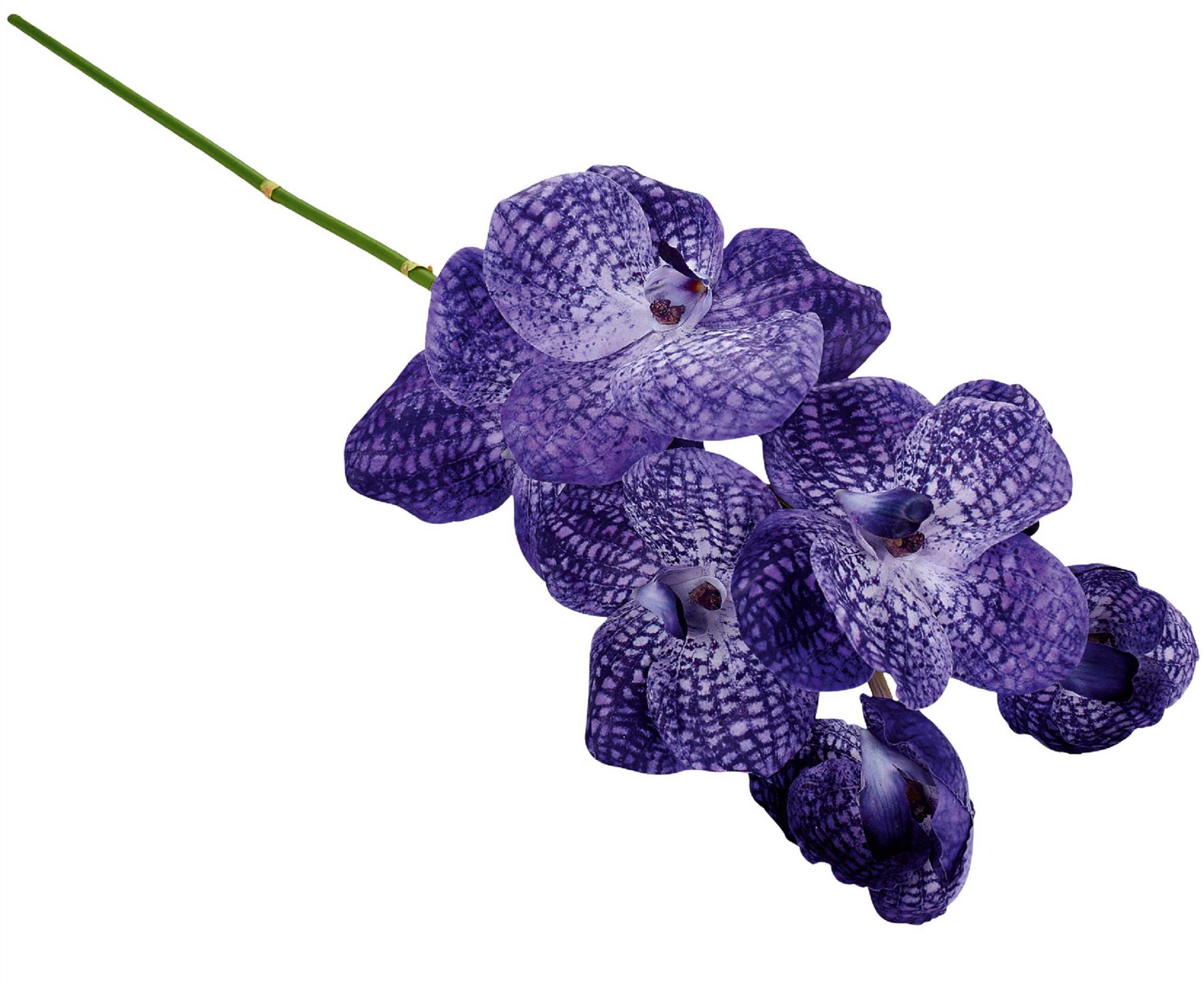 Bloom Blue Vanda Orchid Stem Artificial Flowers Peony Bouquet Plant Home Decor eBay