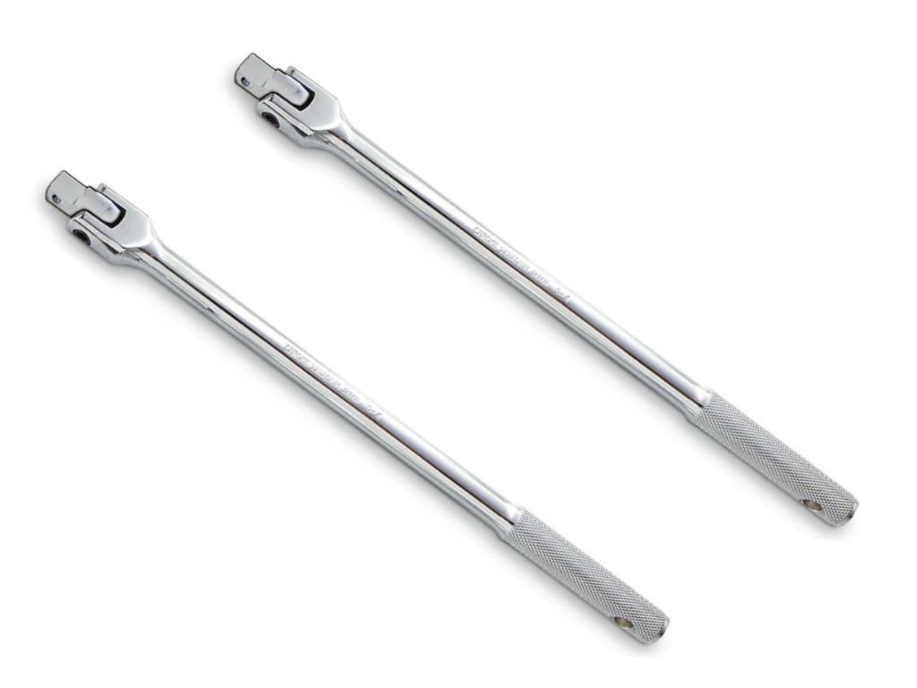 (2) Breaker Bars 3/8" Drive x 9" inch Long Swivel Head Socket Wrench Pry Bar eBay