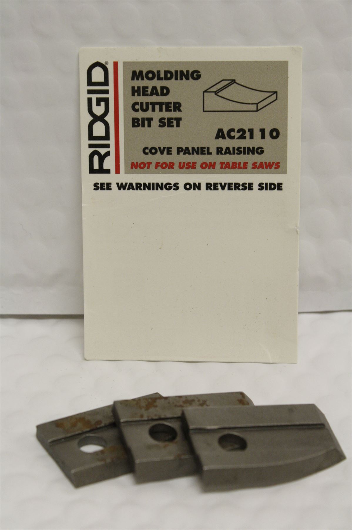 RIDGID Molding Head Cutter Bit Set Cove Panel Raising AC2110 NEW FREE