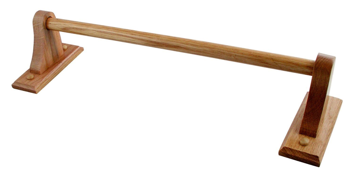 Solid Oak Towel Bar 24", Wall Mount NEW eBay