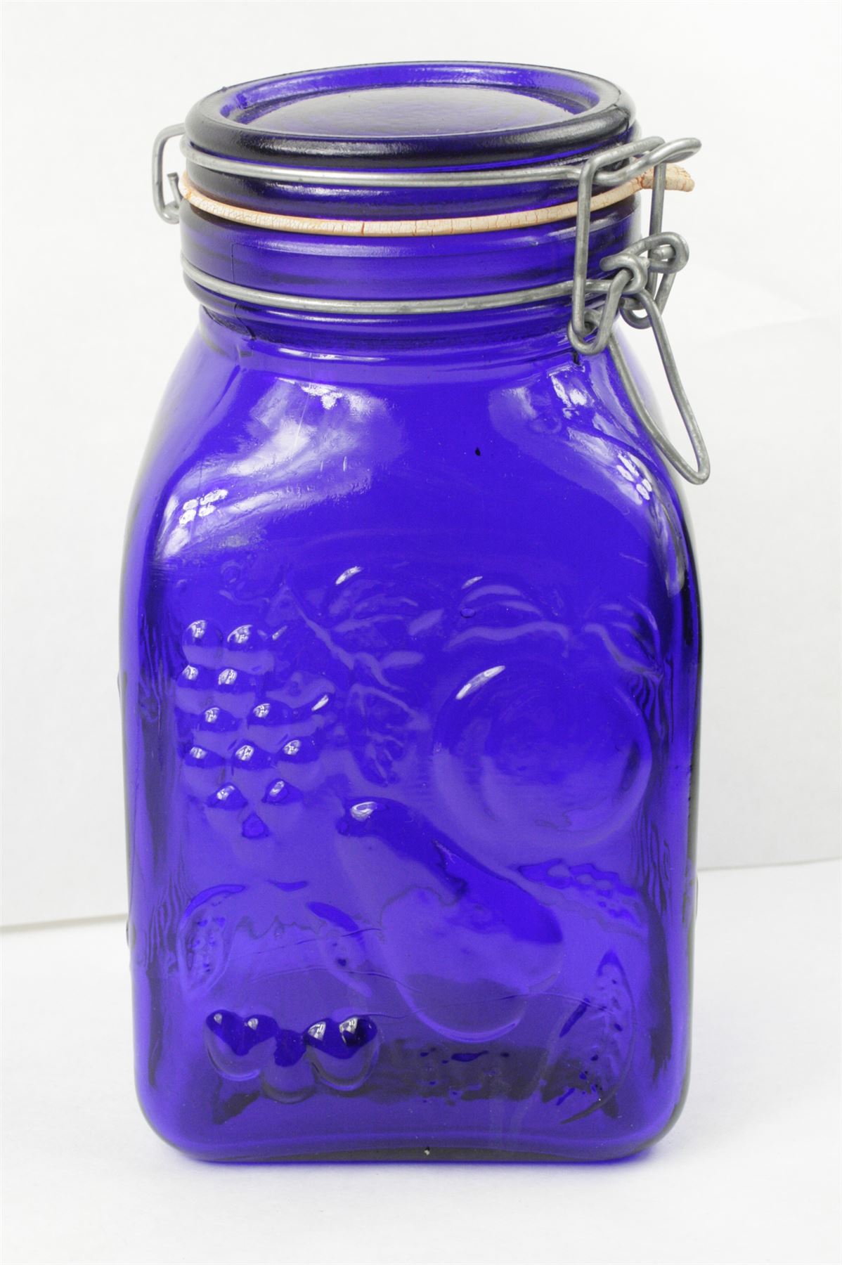 Vintage Casadis Milano Italy Cobalt Blue Glass Jar Products De Campagne