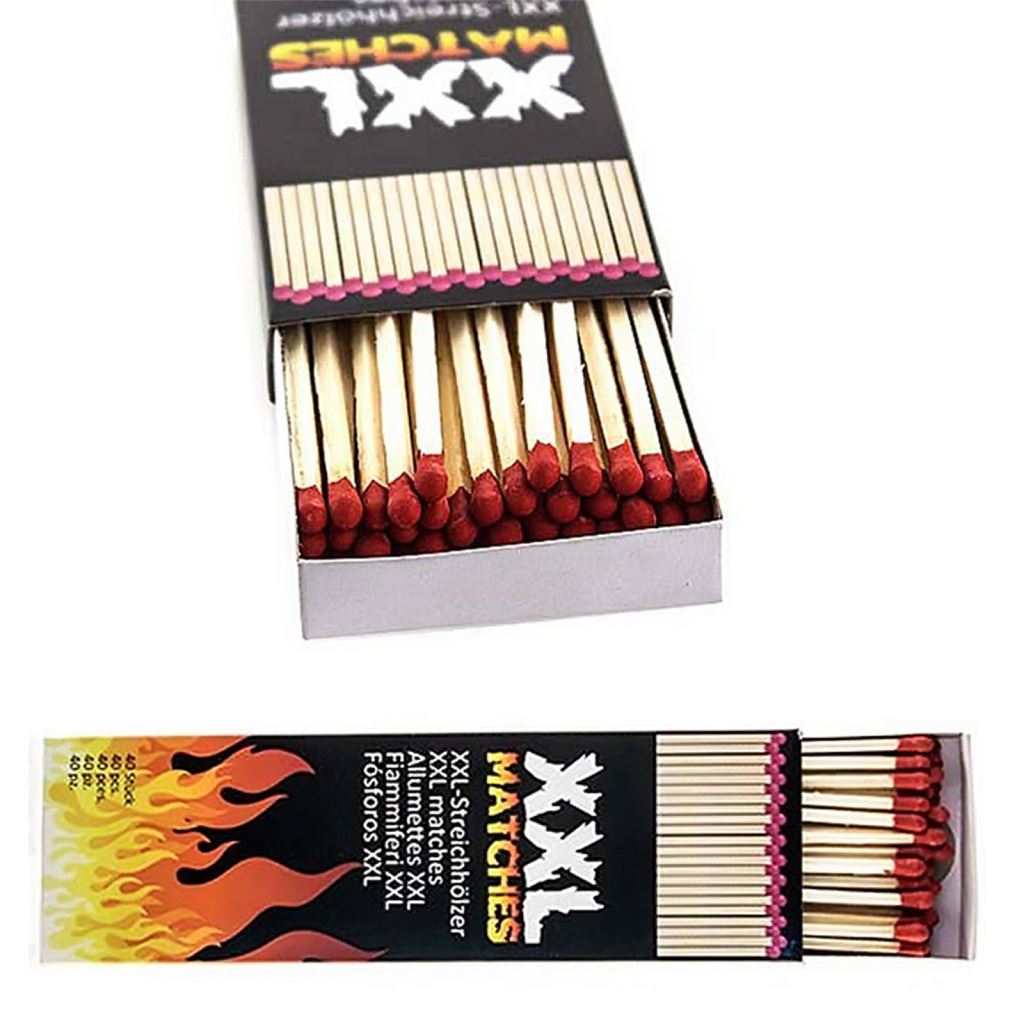 1 x XXL LONG 20cm Saftey Wooden Matches 40pcs In Box Candel Bonfire BBQ