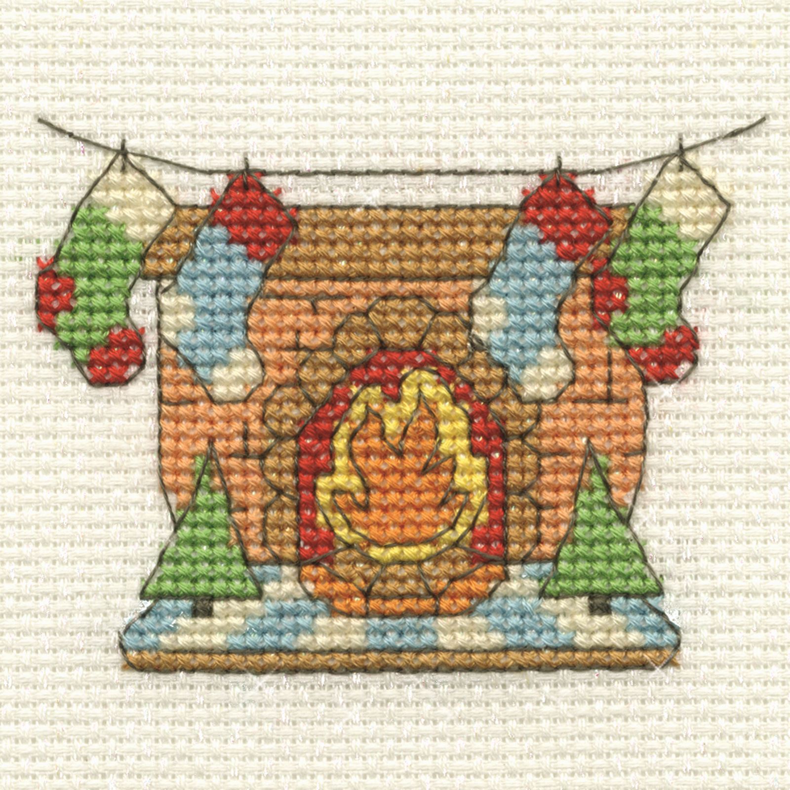 DMC Mini Cross Stitch Kit Christmas 16 Designs Santa, Snowman, Presents, Bauble eBay