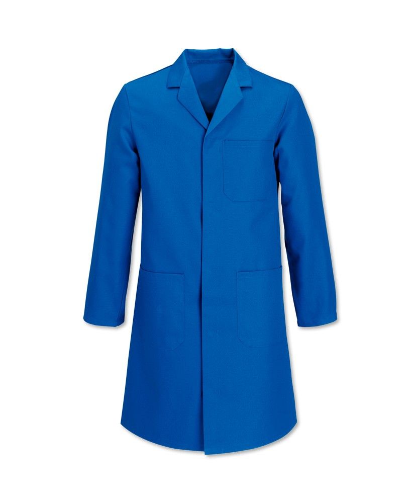 MENS STUD COAT SIZE 42.5 LABORATORY KITCHEN BUTCHER TRADE LAB COAT BLUE WL1 eBay