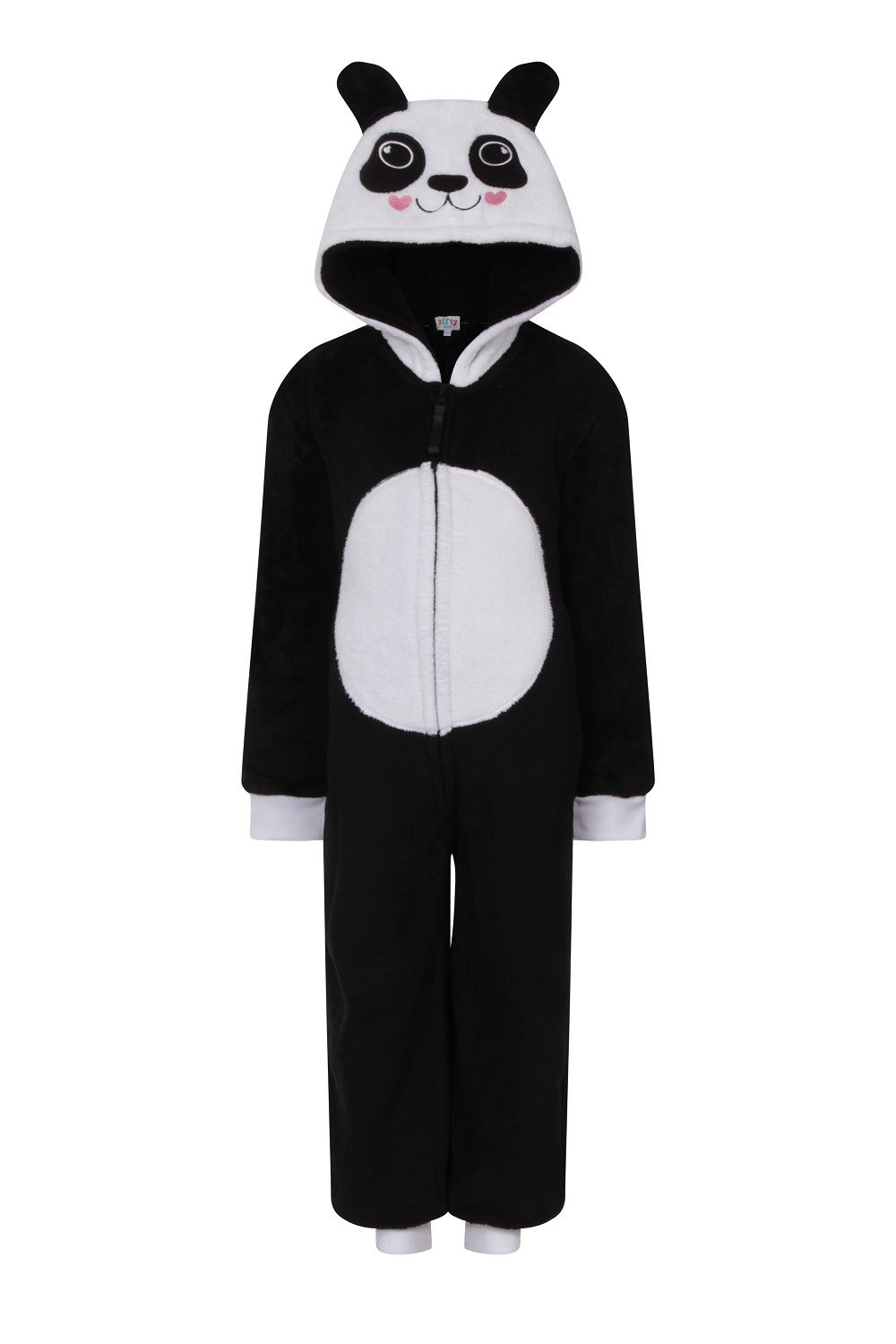 Childrens Fleece Onesie Hooded All In One Plush Jumpsuit Panda Pjs