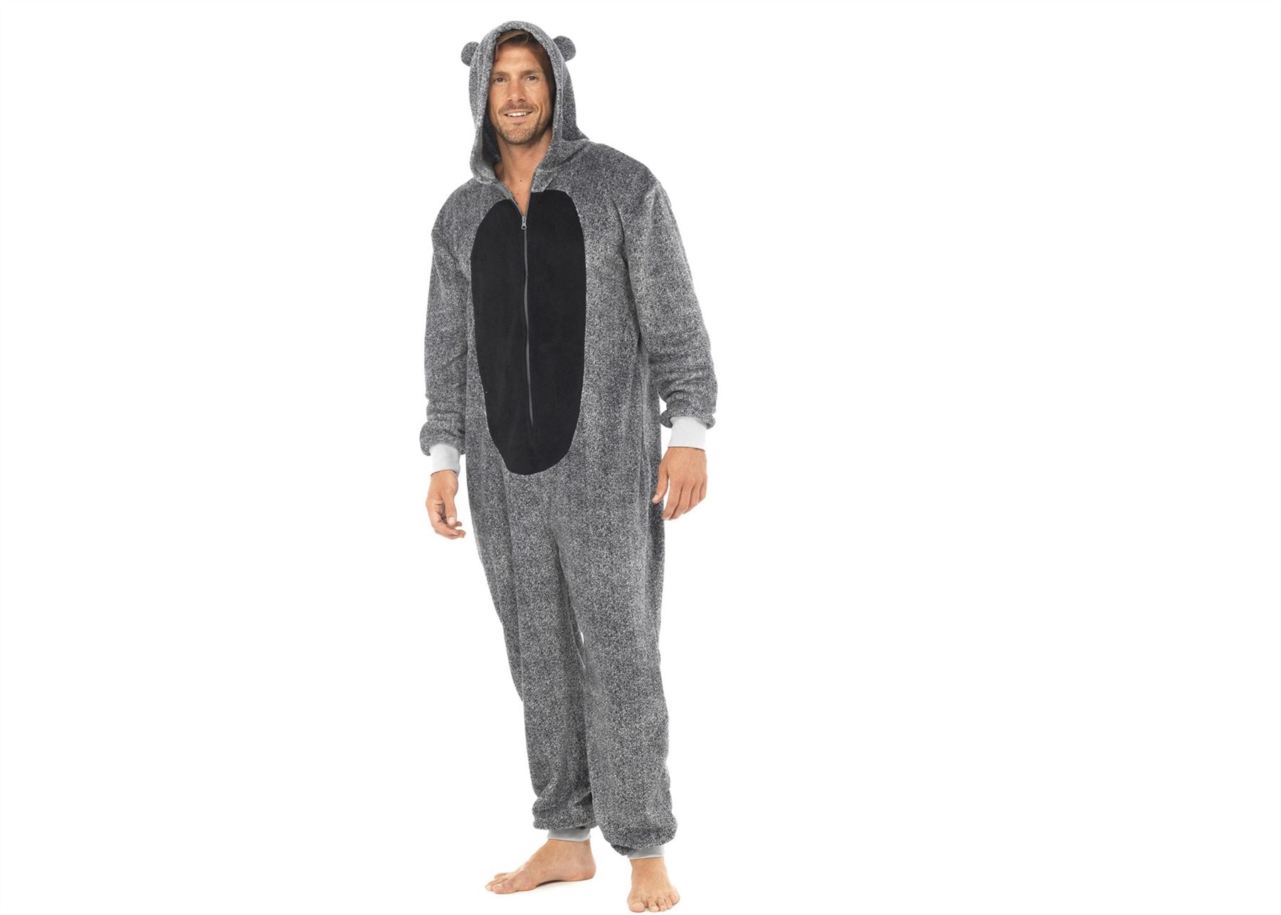 mens onesie one piece hoodie pyjamas pajama med large xlarge HT719 eBay