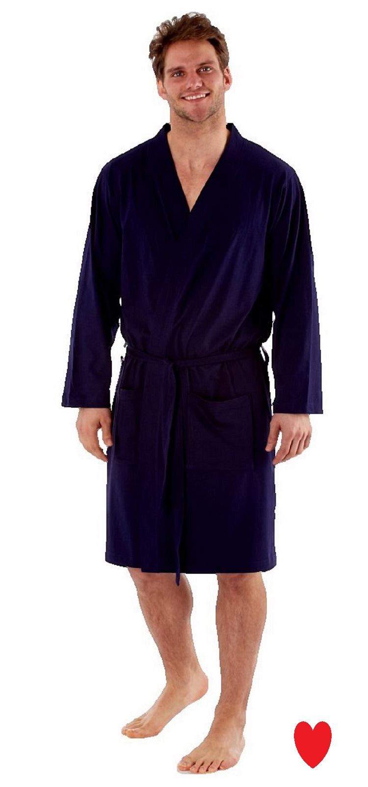 mens robe dressing gown kimono cotton bathrobe 40 42 44 46