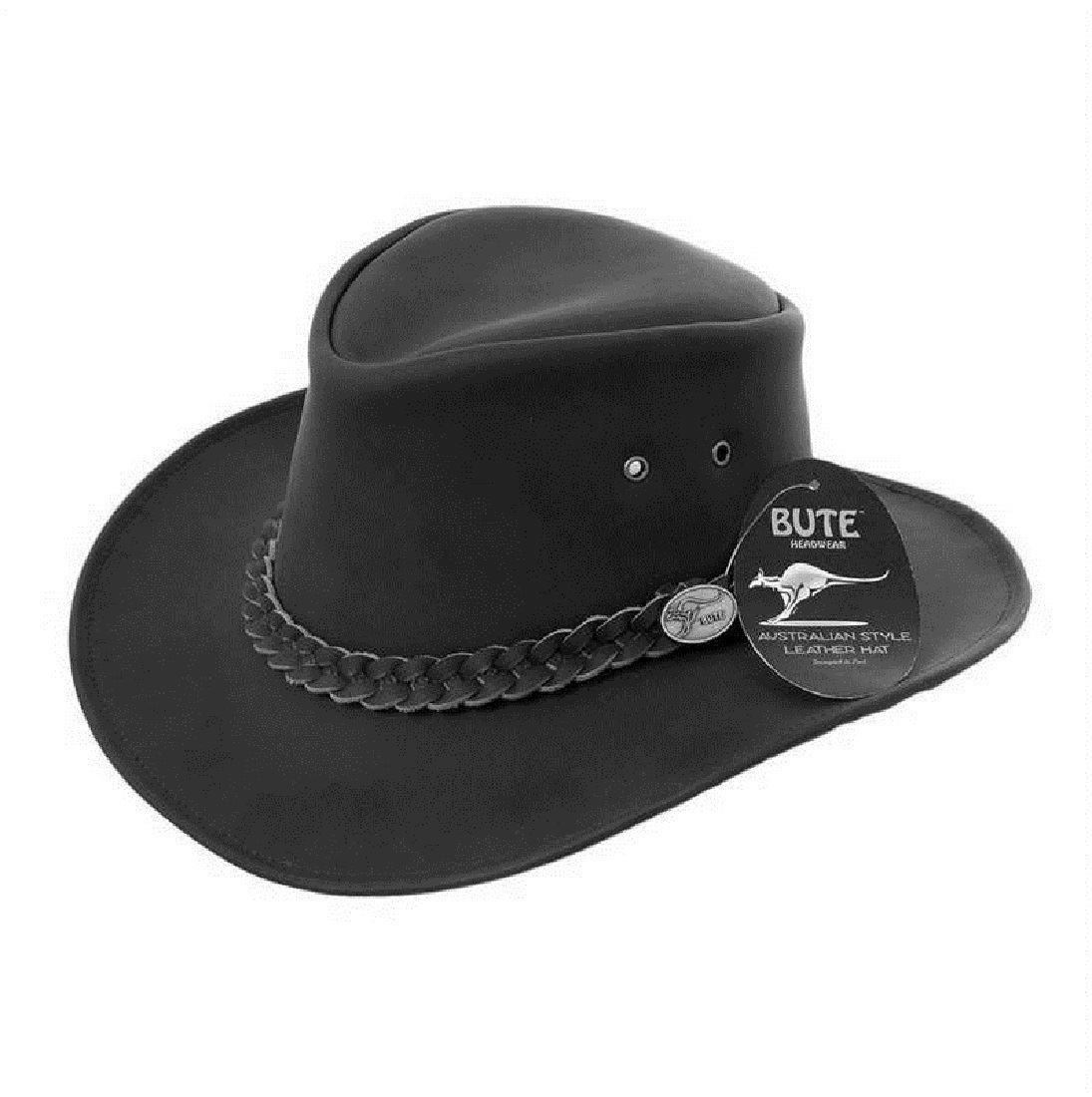 mens leather hat cowboy australian bush stetson black brown eBay