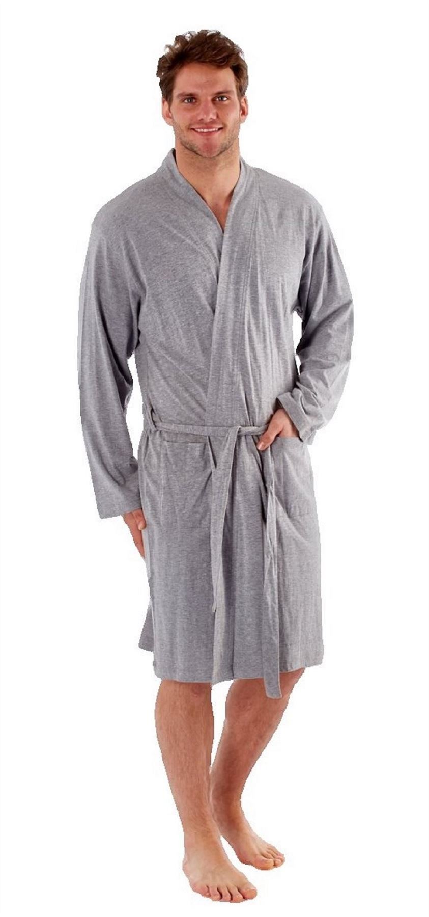 mens robe dressing gown kimono cotton