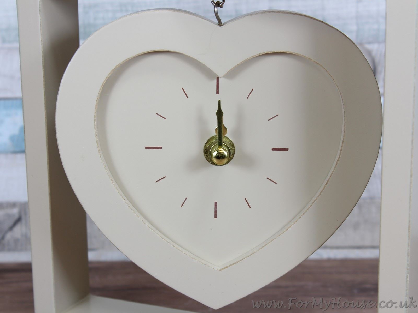 Hanging heart mantel desk clock eBay