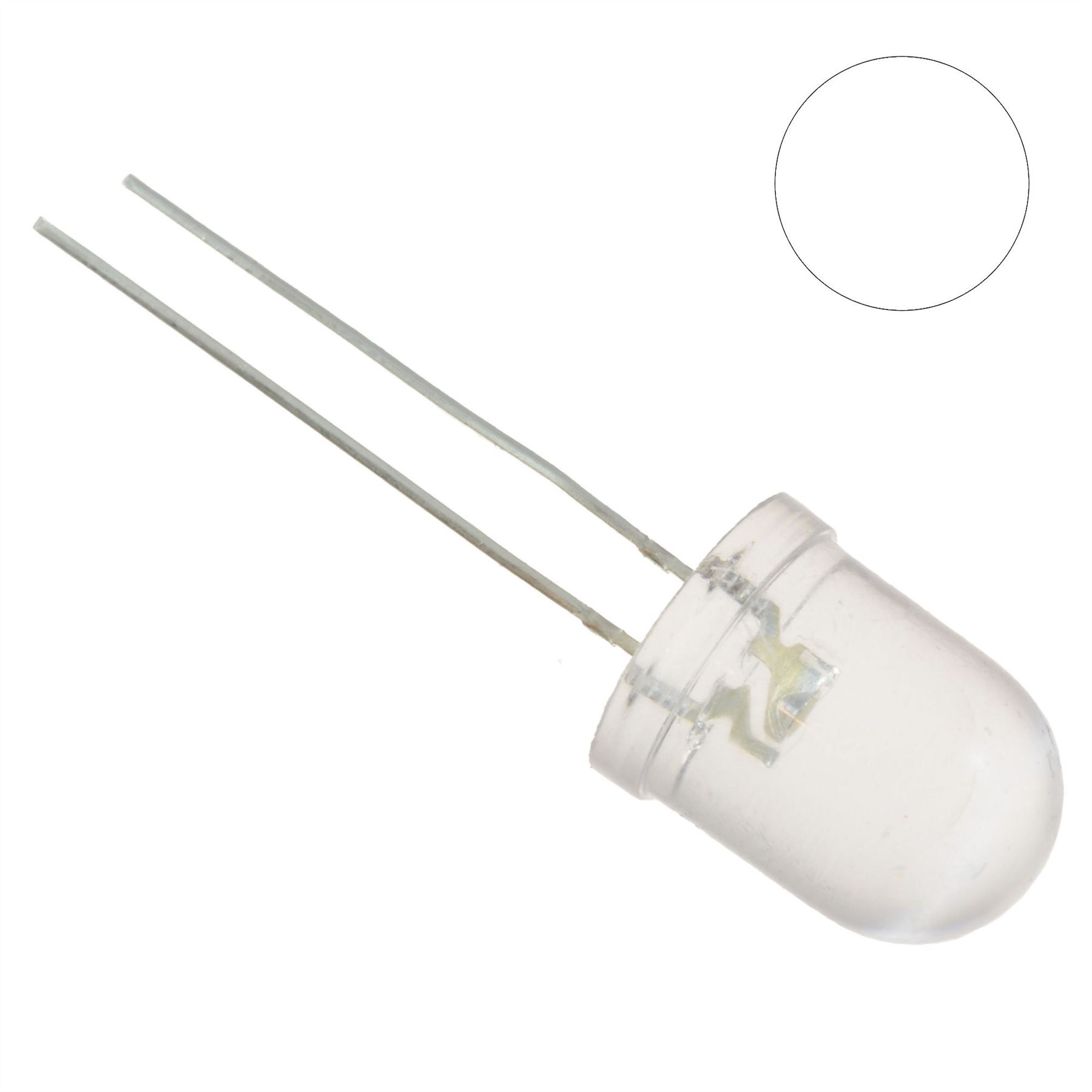 50 x UltraBright White 10mm LED Diode Light Bulb
