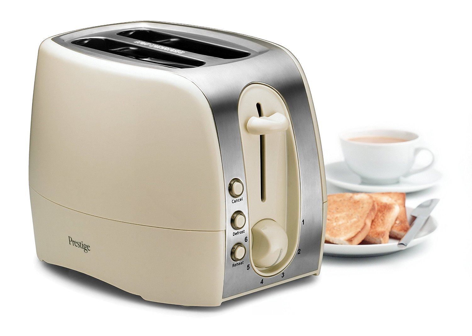 Prestige® 2 Slice Toaster 6 Browning Control Defrost & Reheat Button