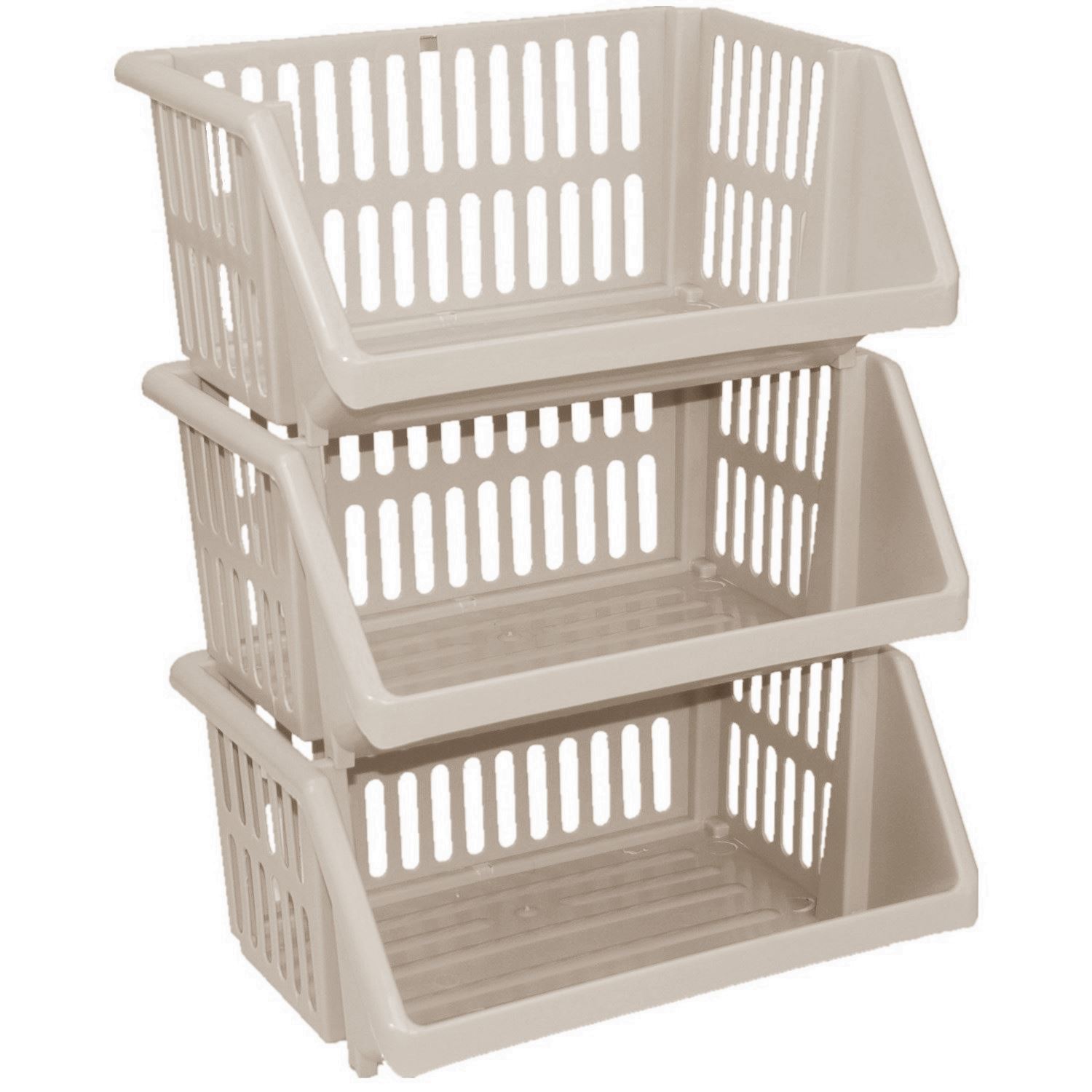 Multi Purpose Large Plastic Colour Storage Rack Stackable Basket Made In U.K.