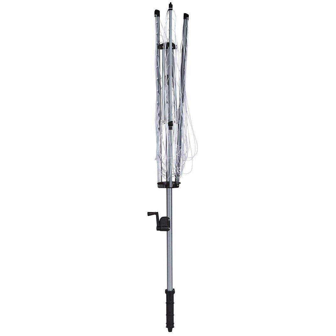 60m Heavy Duty 3 Arm Rotary Garden Washing Line Clothes Airer Dryer with Hoist eBay