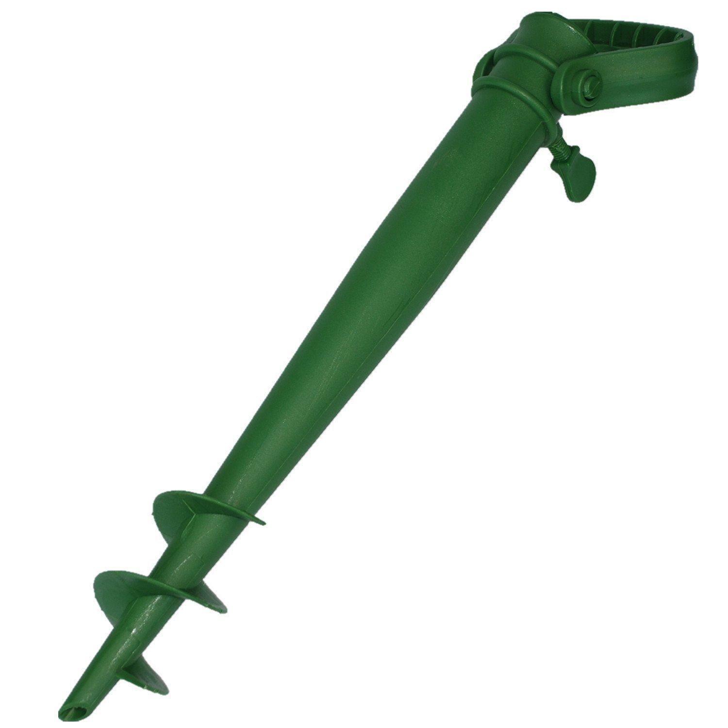 2 x Garden Beach Parasol Umbrella Airier Flag Pole Anchor Screw Stand