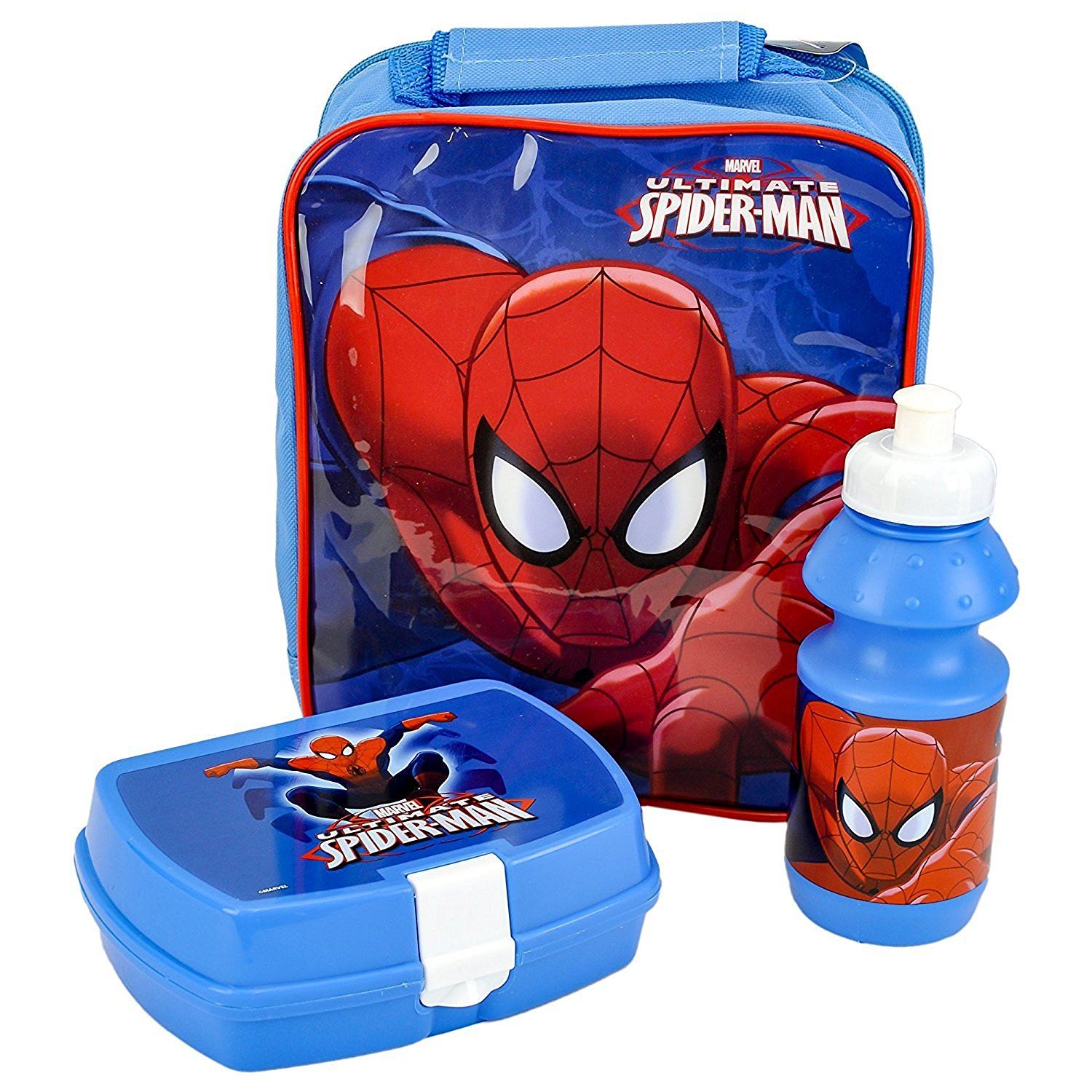 Marvel® Spiderman Official Lunch Bag Case with Sandwich Box &Drinking