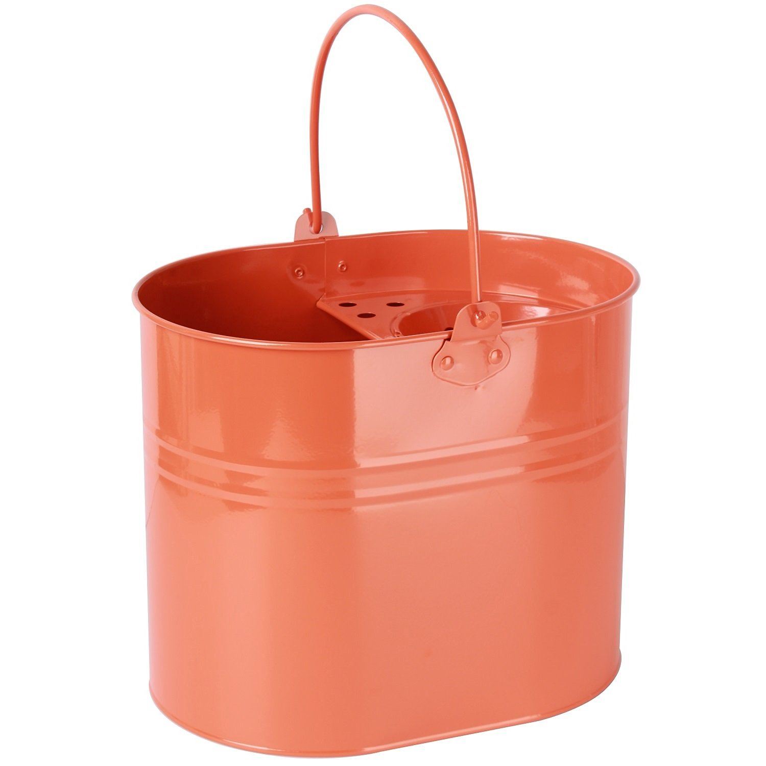 15 Litre Large Metal Steel Colour Mop Bucket with Handle for General