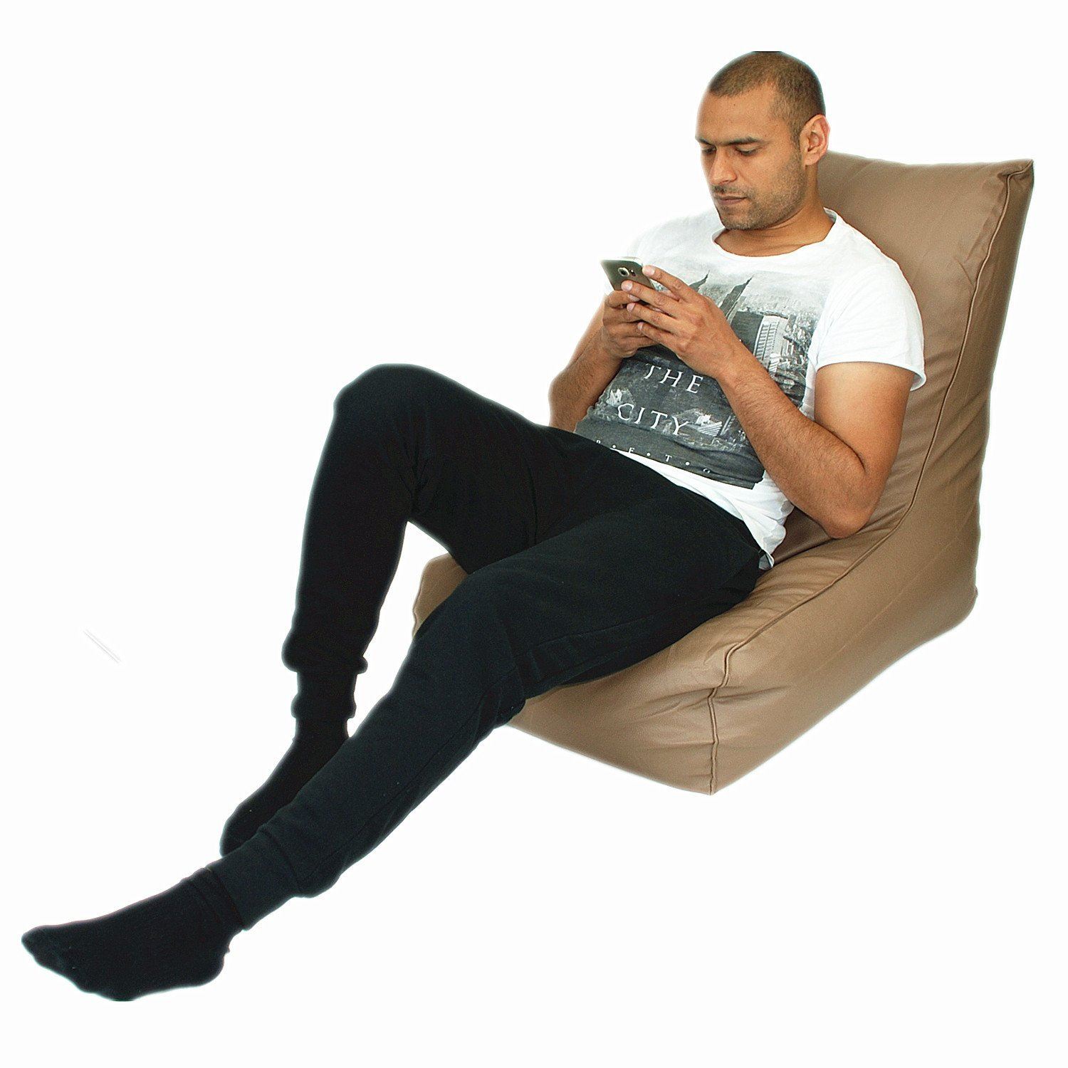 Faux Leather Extra Large Living Room Lounge Bean Bag Chair Seat Indoor