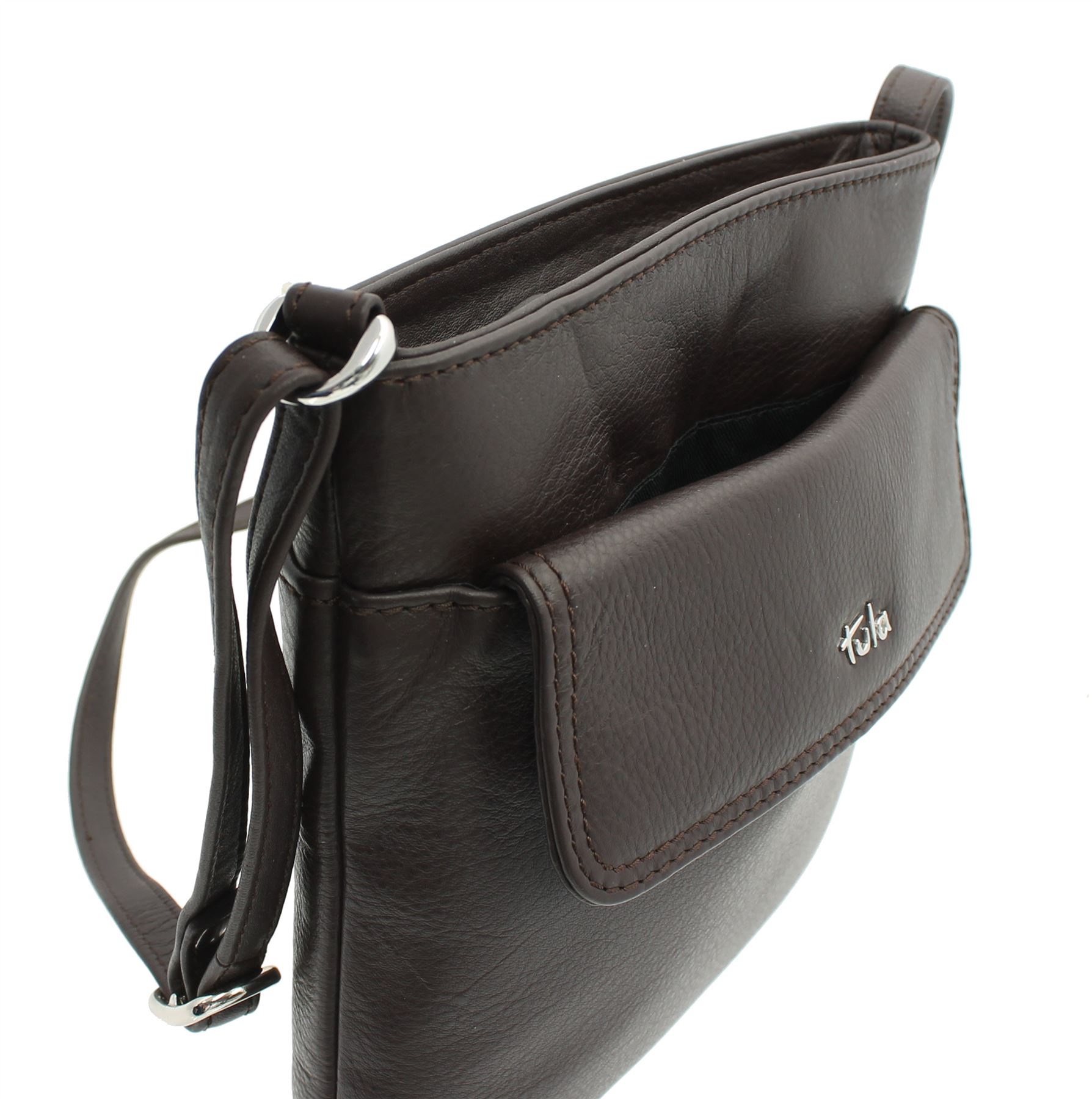 Tula Na Originals Classic Zip Top Leather Shoulder Cross Body Tula Na Originals Classic Zip Top Leather Shoulder