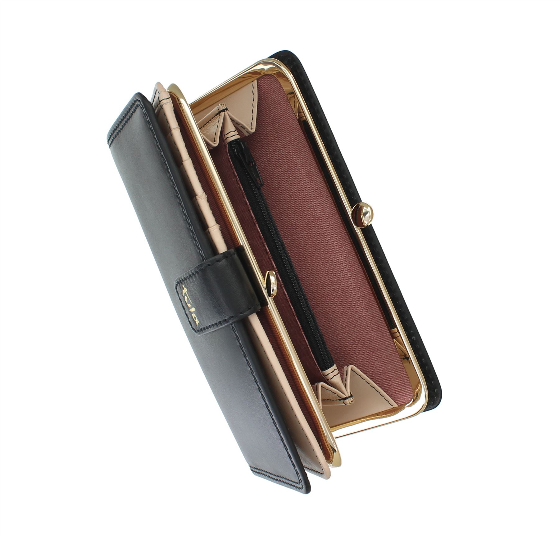 Tula SMOOTH ORIGINALS Ladies Leather Clip Top Frame Purse 7658 eBay