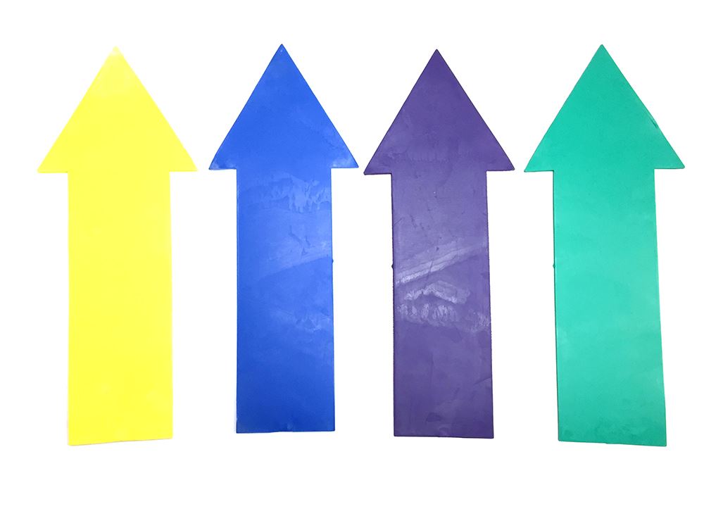 Arrow marker Set of 4 rubber flat spots kids learning floor mats eBay