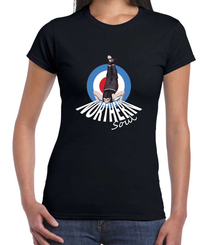 Northern Soul Dancer Mod Target Women's T-shirt - Motown Wigan Casino - Picture 5 of 5