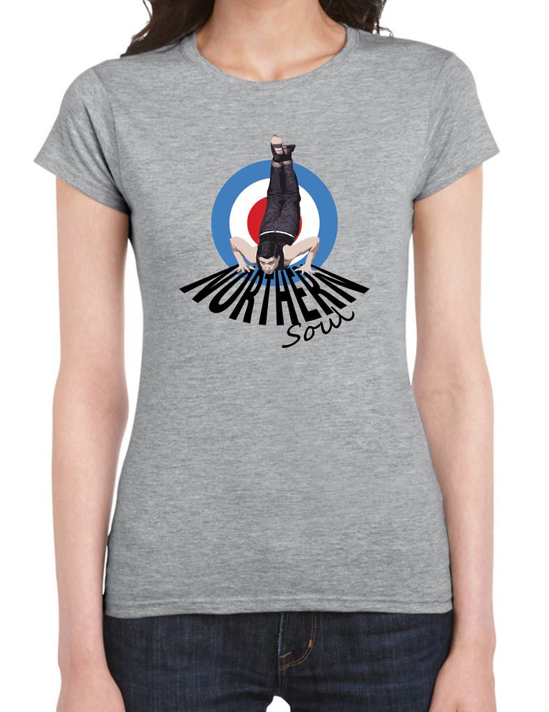Northern Soul Dancer Mod Target Women's T-shirt - Motown Wigan Casino - Picture 4 of 5
