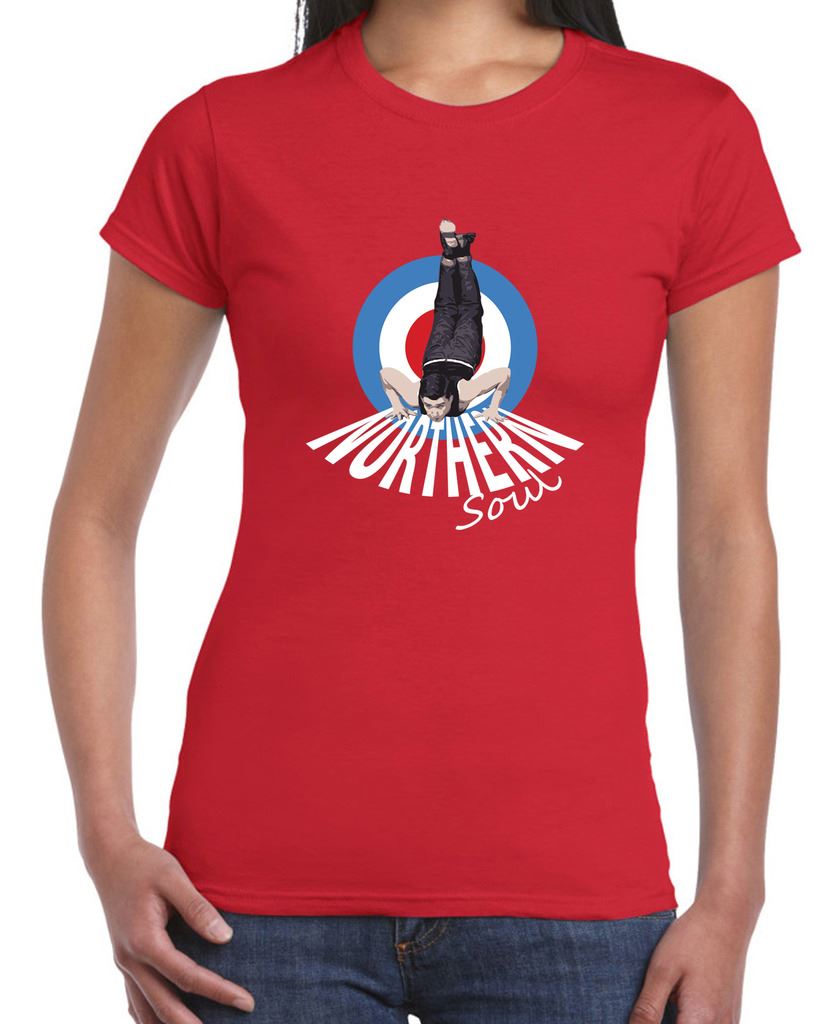 Northern Soul Dancer Mod Target Women's T-shirt - Motown Wigan Casino - Picture 2 of 5
