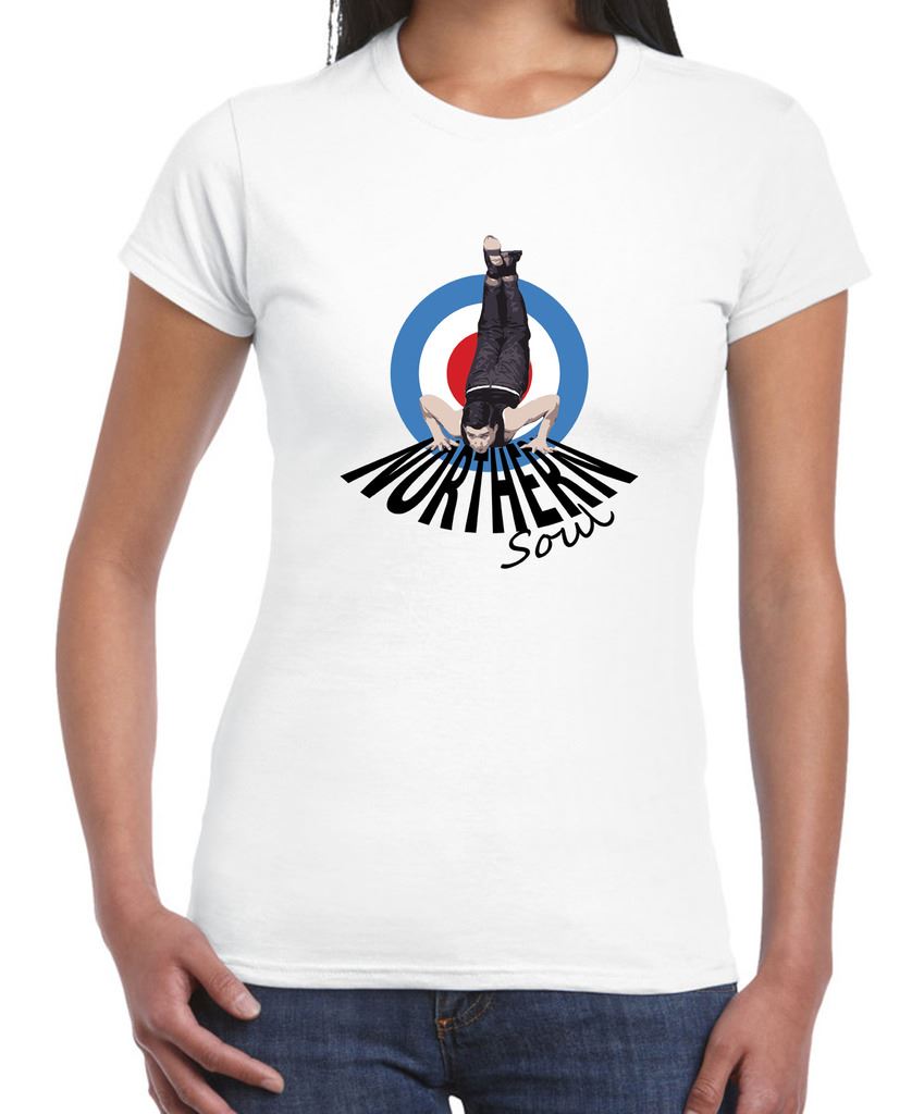 Northern Soul Dancer Mod Target Women's T-shirt - Motown Wigan Casino - Picture 3 of 5