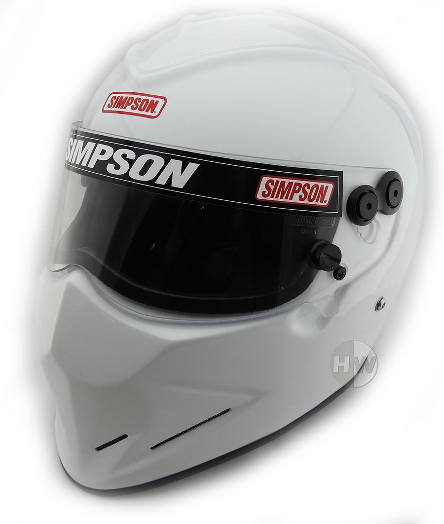 SIMPSON DIAMONDBACK HELMET SNELL SA2015 GLOSS WHITE XXL XXLARGE 64cm 8