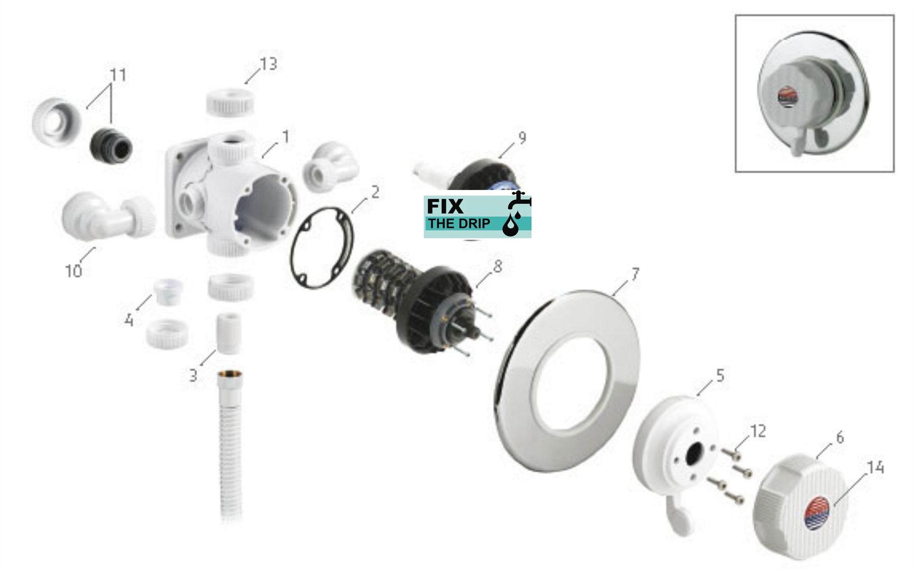 AQUALISA CLASSIC AQUAVALVE 200 THERMOSTATIC Replacement Shower